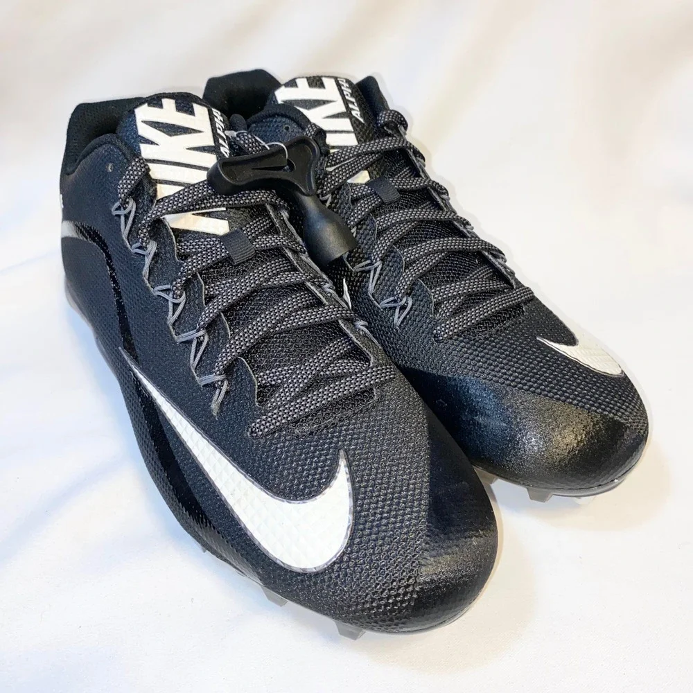 Nike Alpha Pro 2 Low TD Football Cleats Black White 719928-010 Mens Size 15